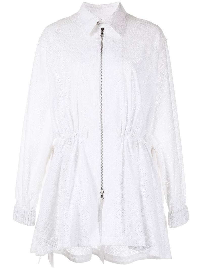 Adam Lippes broderie-anglaise zip-up jacket - White von Adam Lippes