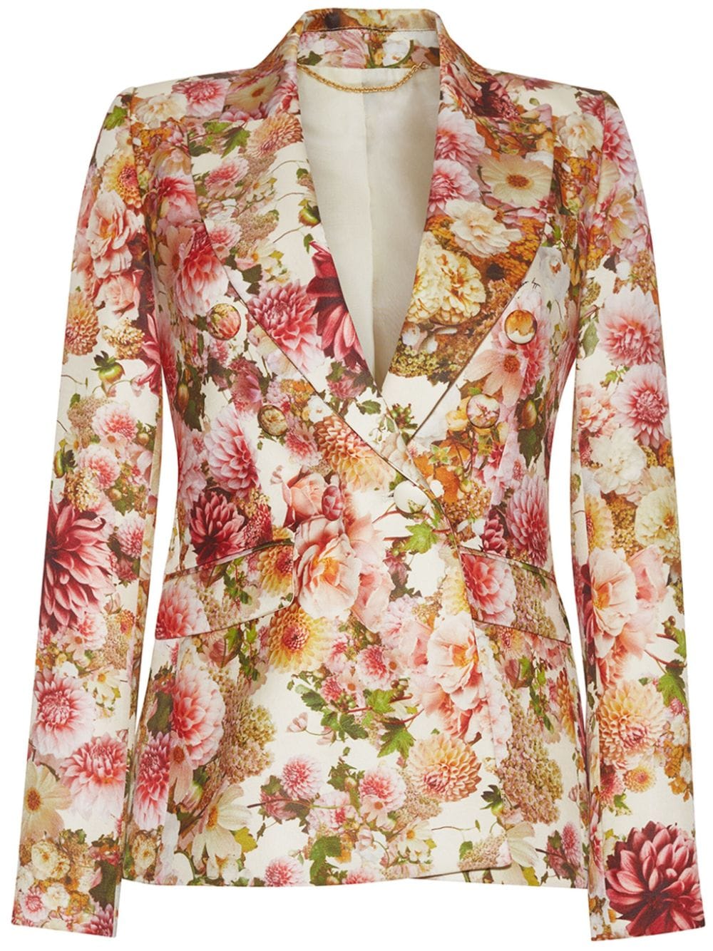 Adam Lippes double-breasted floral-print blazer - Pink von Adam Lippes