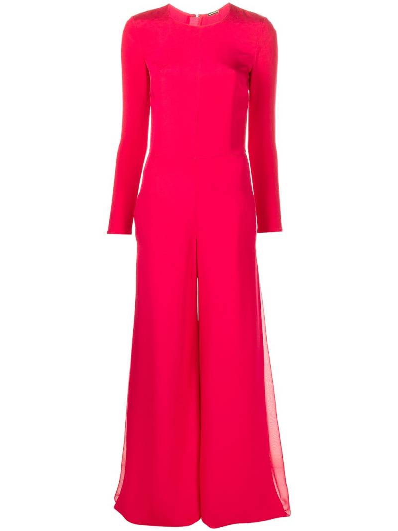 Adam Lippes flared long-sleeve jumpsuit - Pink von Adam Lippes