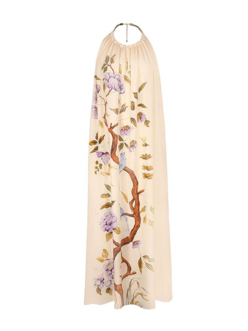 Adam Lippes floral-print silk dress - Neutrals von Adam Lippes