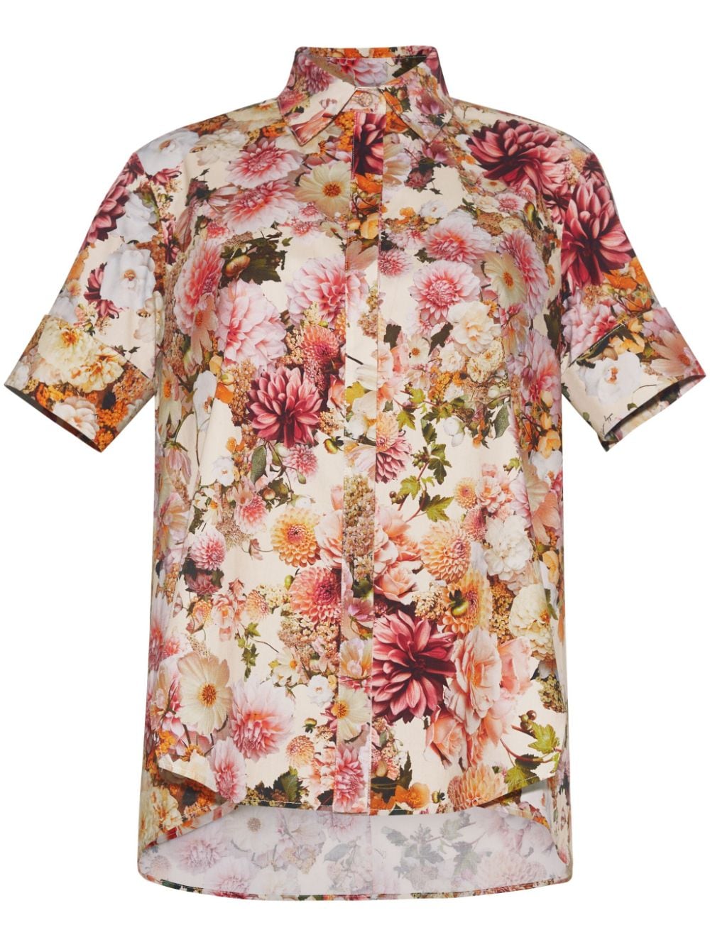 Adam Lippes floral-print trapeze shirt - Pink von Adam Lippes