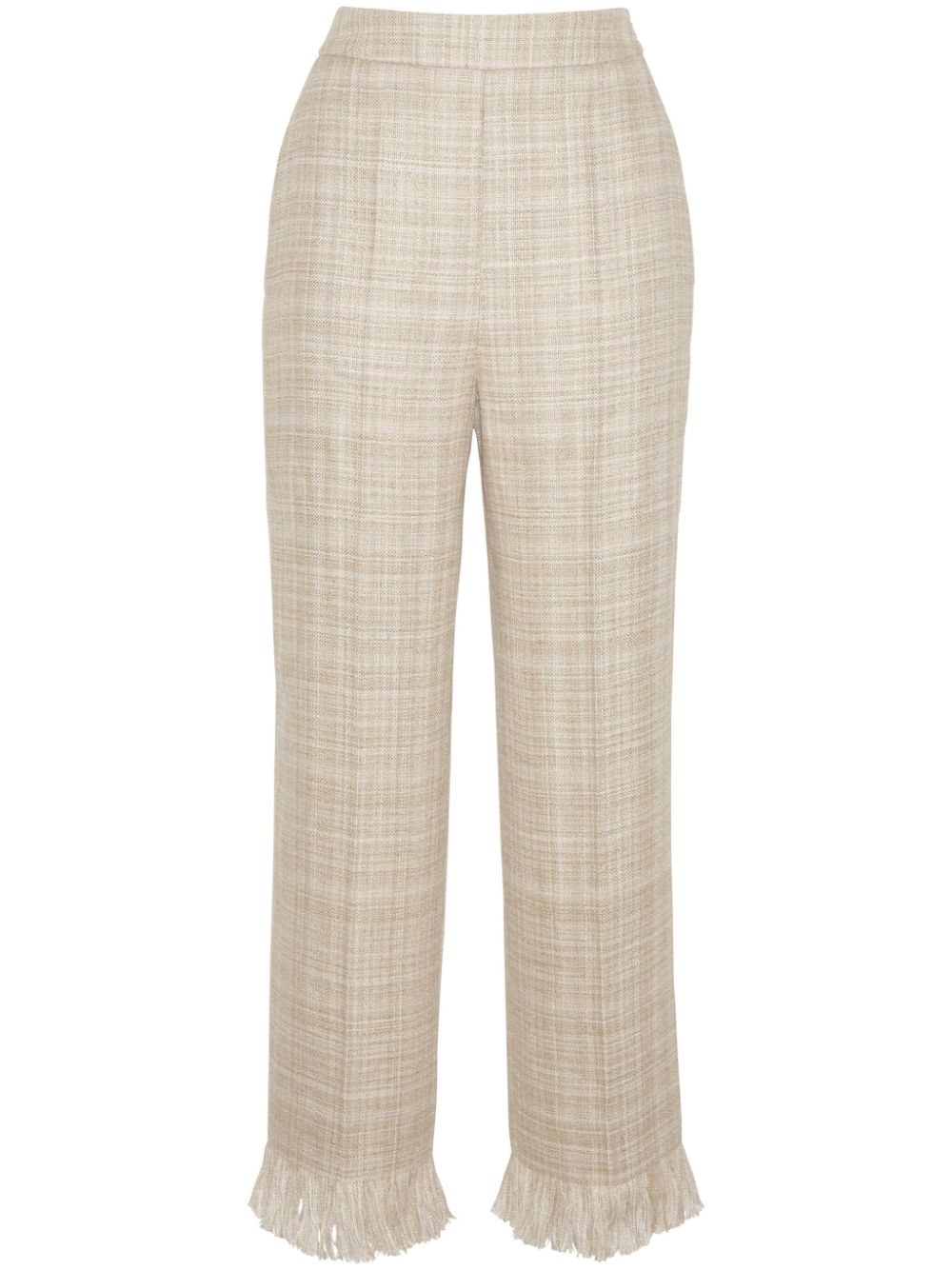 Adam Lippes fringed linen trousers - Neutrals von Adam Lippes