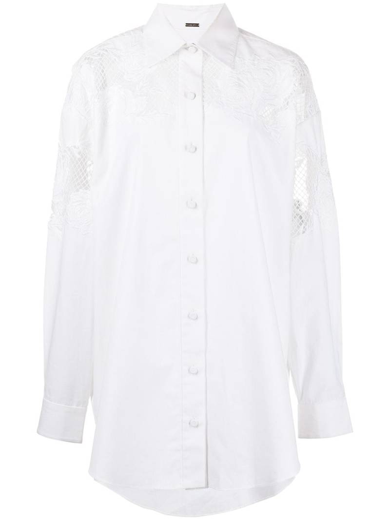 Adam Lippes lace-applique long-sleeve shirt - White von Adam Lippes