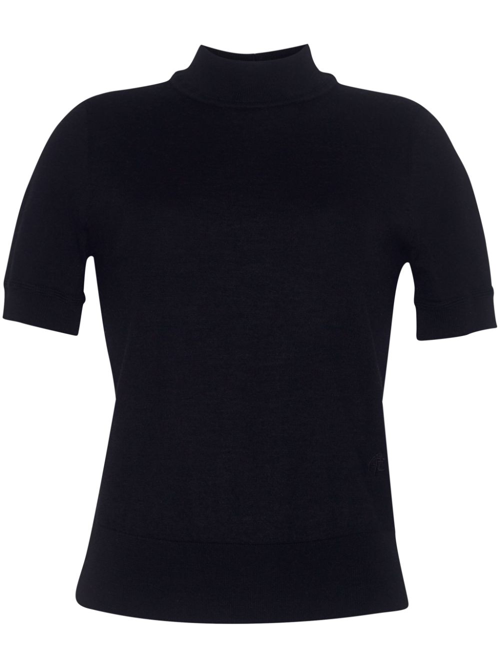 Adam Lippes logo-embroidered cashmere top - Black von Adam Lippes