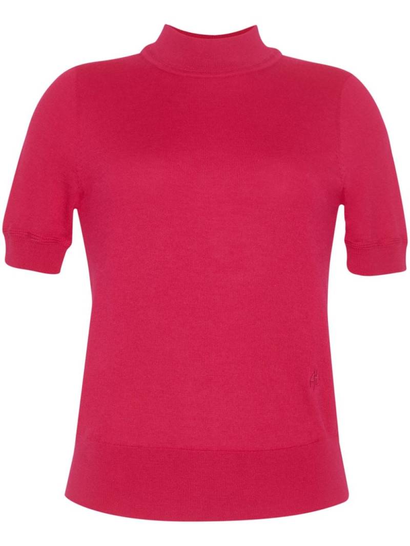 Adam Lippes logo-embroidered cashmere top - Pink von Adam Lippes