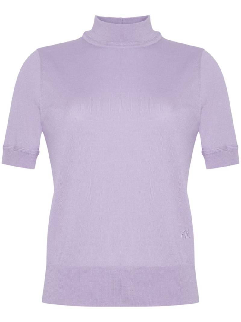 Adam Lippes logo-embroidered cashmere top - Purple von Adam Lippes