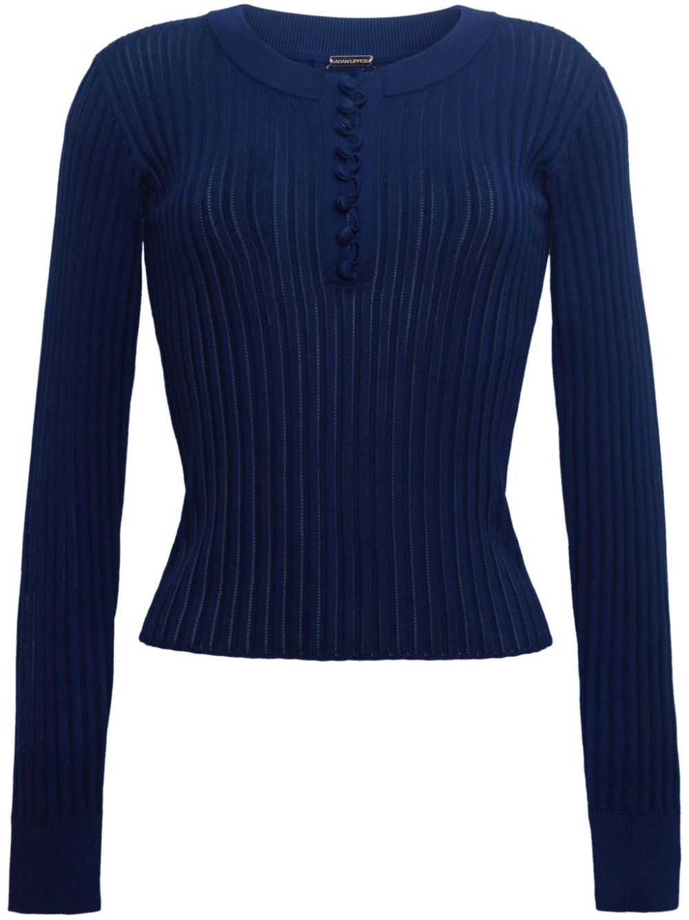 Adam Lippes ribbed-knit jumper - Blue von Adam Lippes