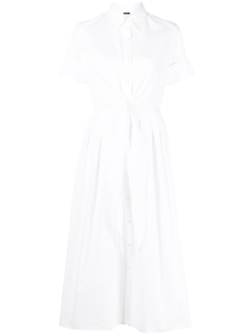 Adam Lippes ruched shirt dress - White von Adam Lippes