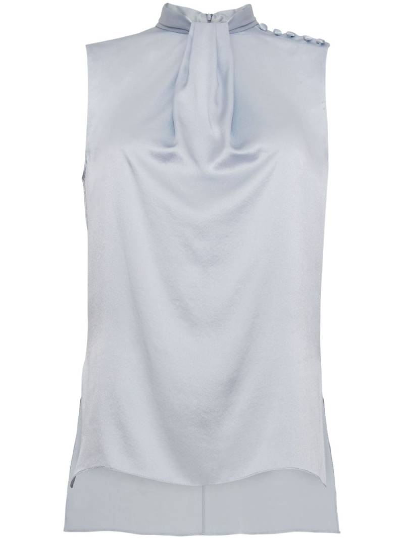 Adam Lippes sleeveless silk charmeuse blouse - Blue von Adam Lippes