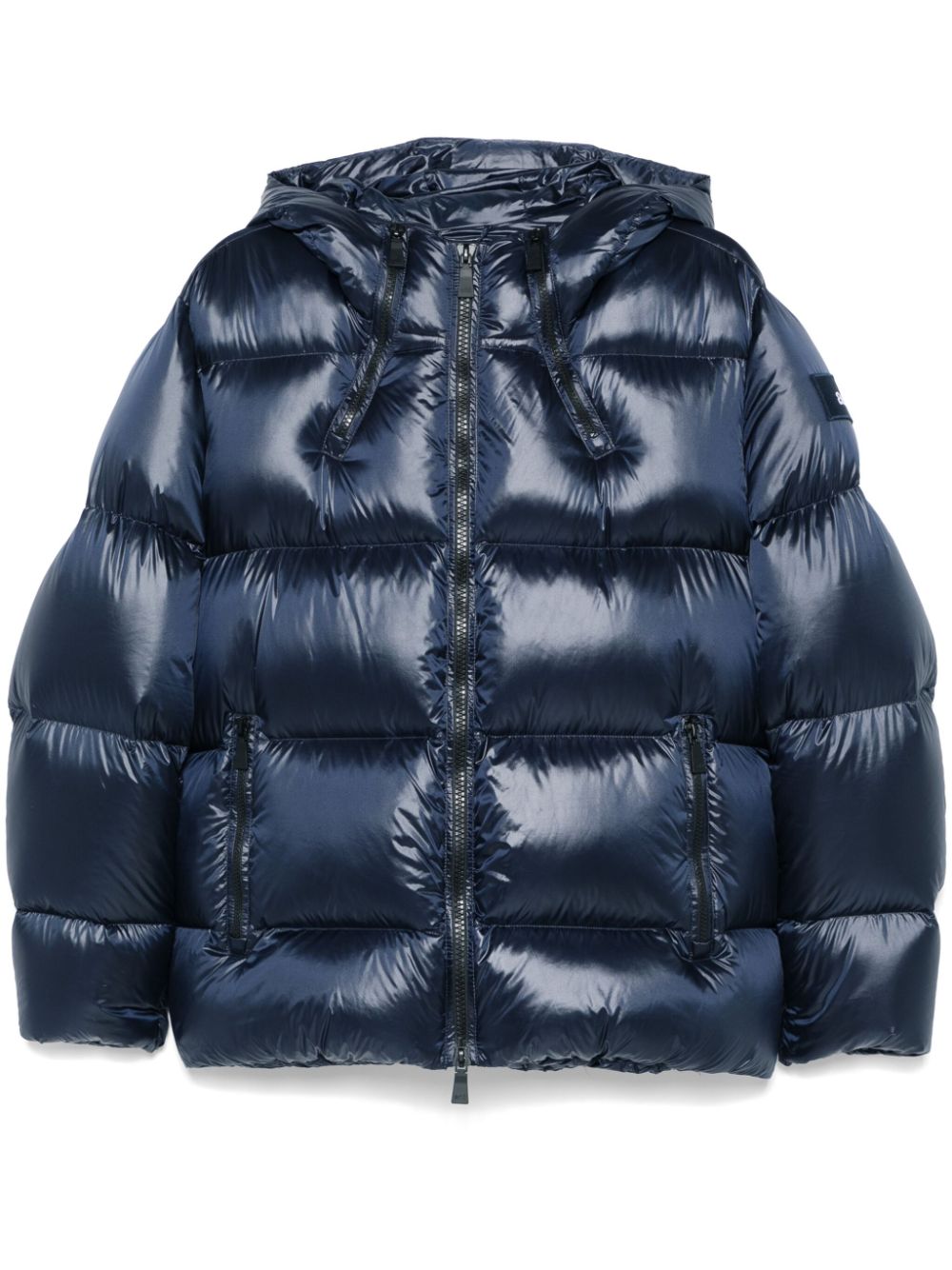 Add hooded puffer jacket - Blue von Add