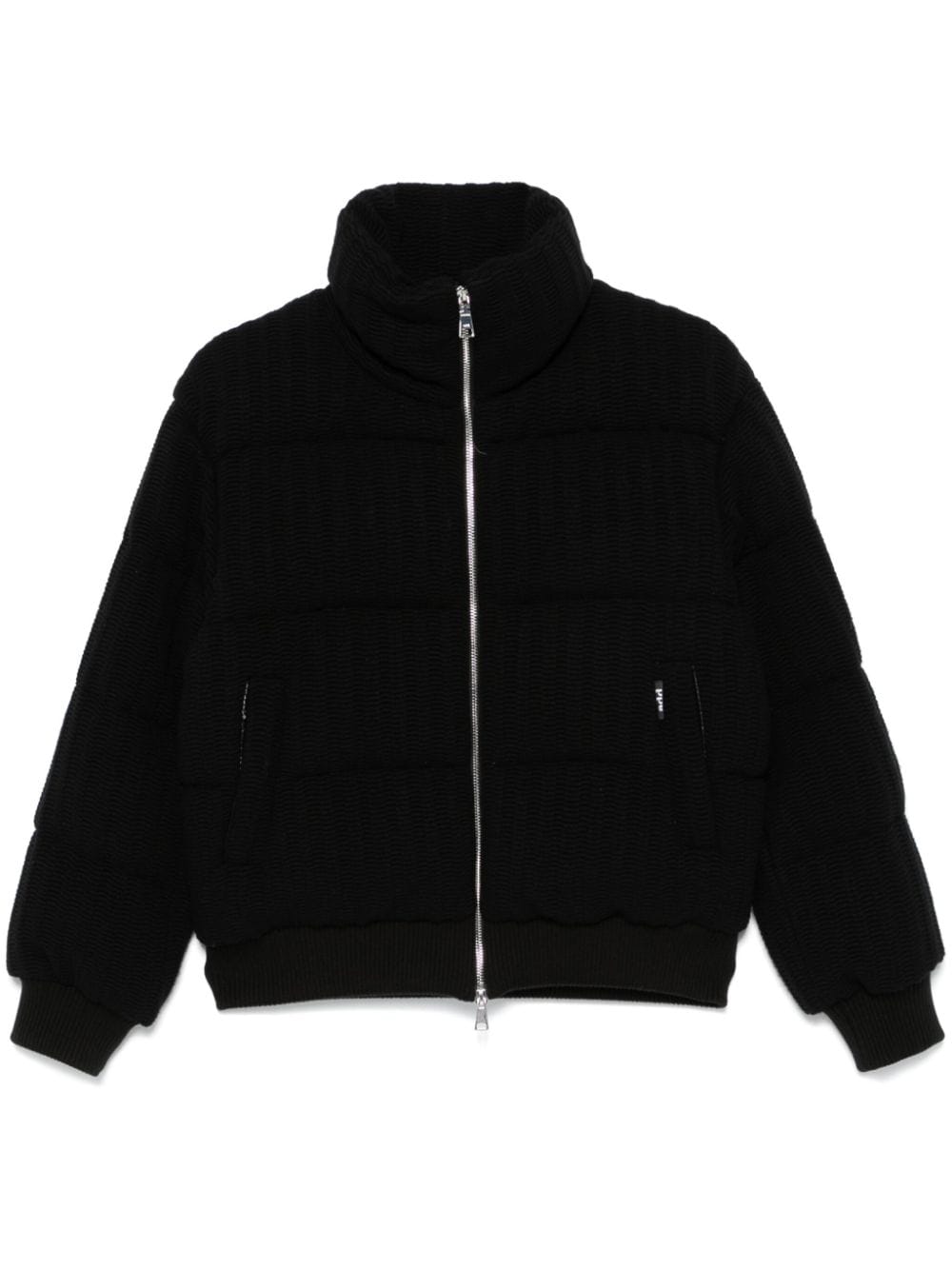 Add knitted puffer jacket - Black von Add