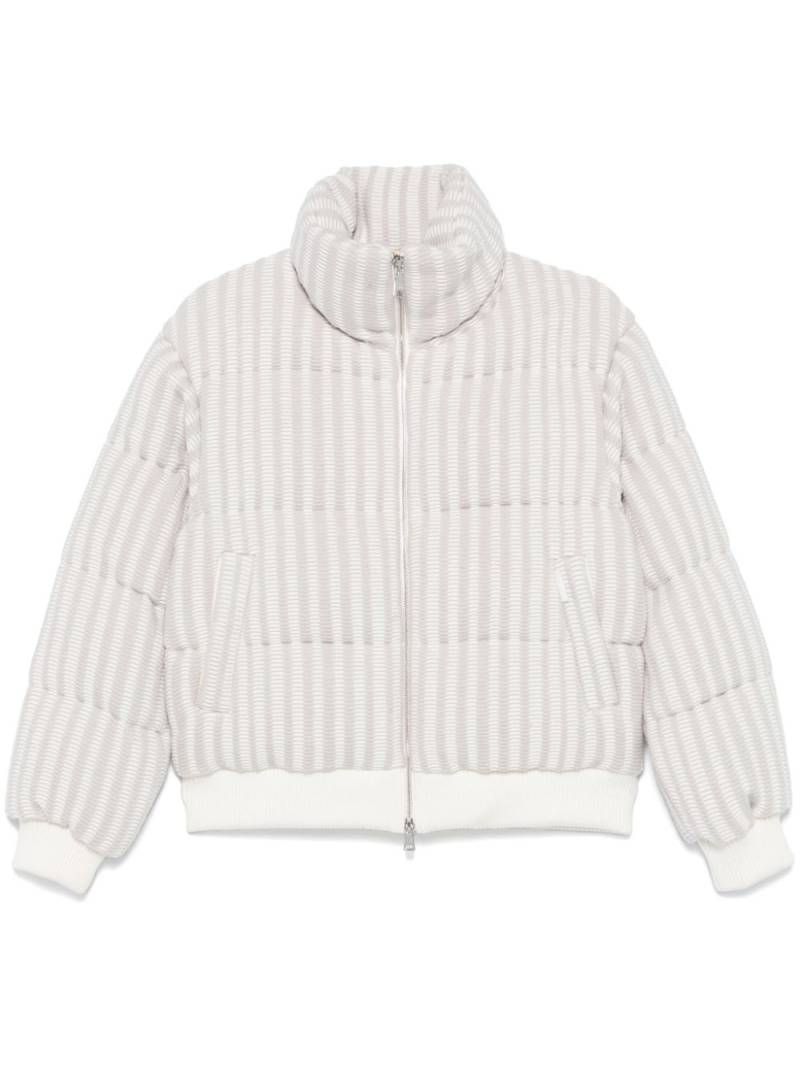 Add knitted puffer jacket - White von Add