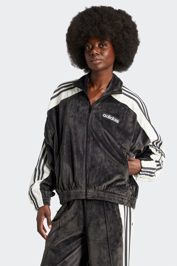 Adidas Originals Adibreak Oversize Samt Jacke | Black | Damen  | M von Adidas Originals