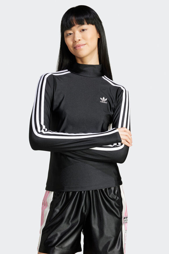 Adidas Originals Adicolor 3-Stripes Langarmshirt | Black | Damen  | M von Adidas Originals