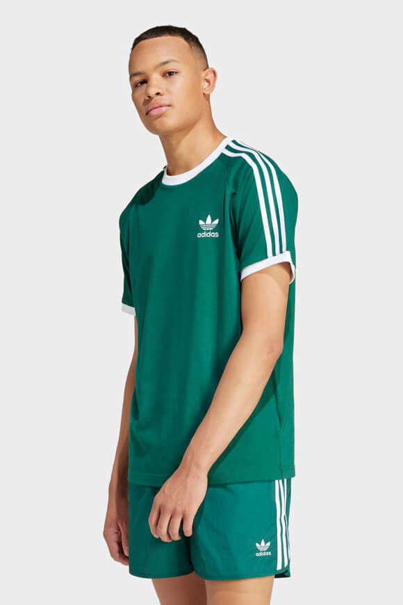 Adidas Originals Adicolor Classics 3-Stripes T-Shirt | Collegiate Green | Herren  | L von Adidas Originals