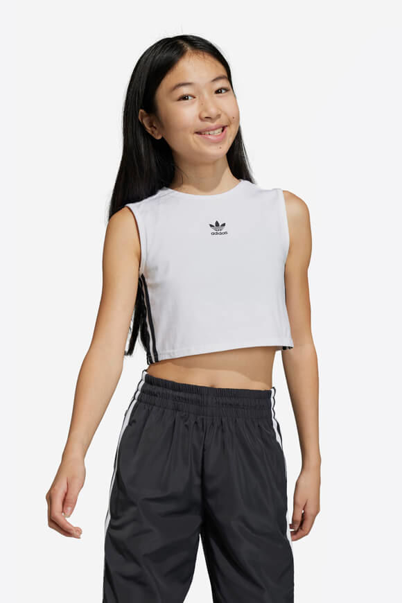 Adidas Originals Adicolor Crop Tanktop | White | Mädchen  | 140 von Adidas Originals