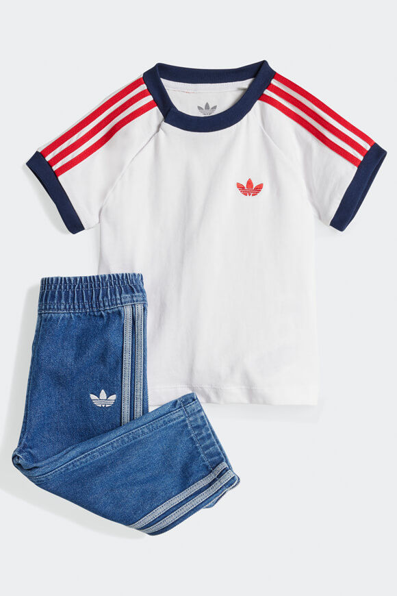 Adidas Originals Baby-Set | Medium Blue Denim + White | Baby  | 98 von Adidas Originals