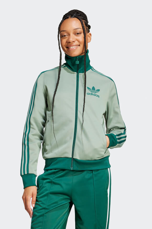 Adidas Originals Beckenbauer Trainingsjacke | Silver Green | Damen  | L von Adidas Originals