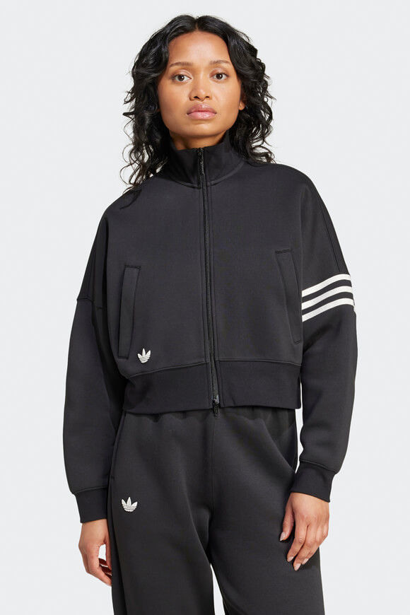 Adidas Originals Crop Sweatjacke | Black | Damen  | XS von Adidas Originals