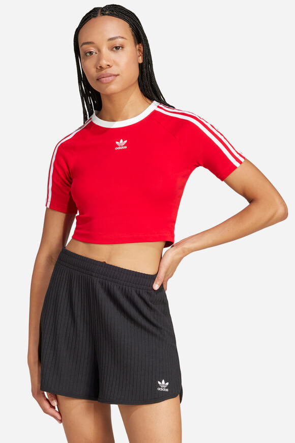 Adidas Originals Crop T-Shirt | Better Scarlet | Damen  | M von Adidas Originals