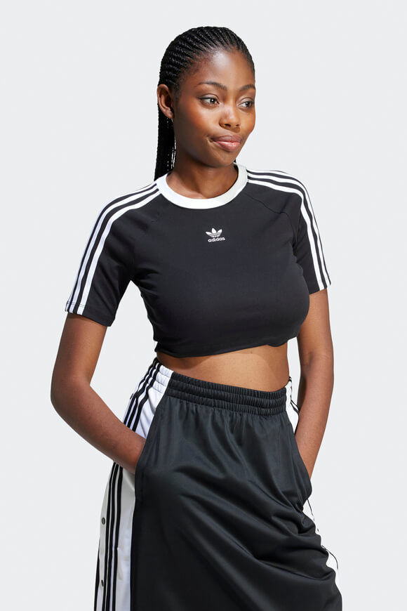 Adidas Originals Crop T-Shirt | Black | Damen  | L von Adidas Originals