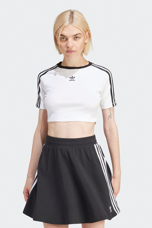 Adidas Originals Crop T-Shirt | White | Damen  | L von Adidas Originals