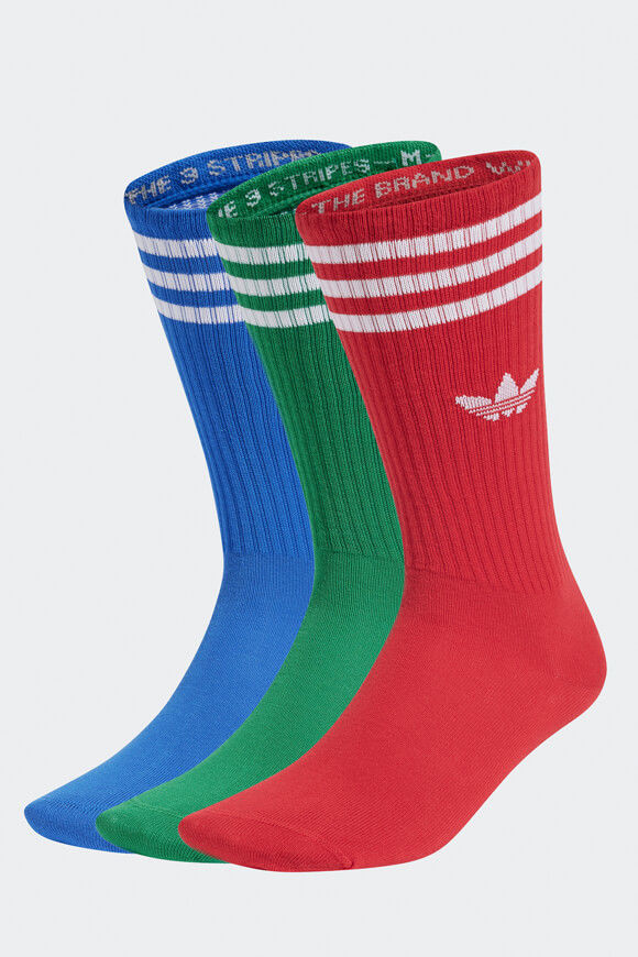 Adidas Originals Dreierpack Socken | Red + Green + Blue | unisex  | EU37-39 von Adidas Originals