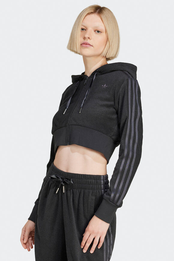 Adidas Originals Frottee Kapuzensweatjacke | Carbon | Damen  | M von Adidas Originals