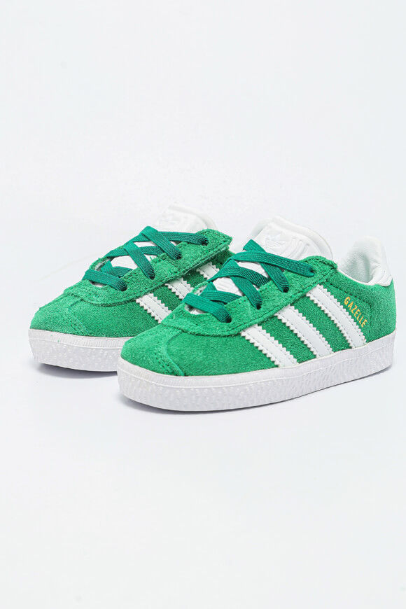 Adidas Originals Gazelle CF Baby Sneaker | Green + Cloud White + Gold Metallic | Baby  | EU22 von Adidas Originals