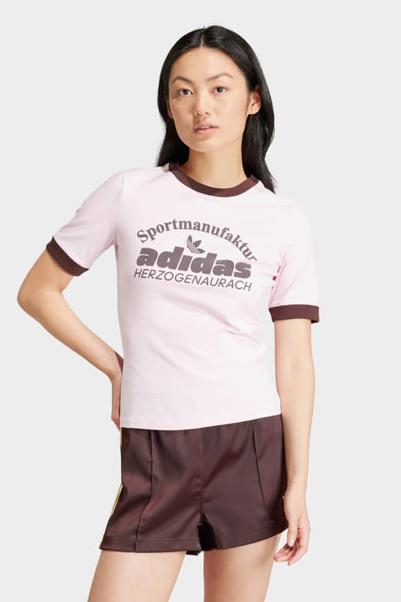 Adidas Originals Retro Graphics T-Shirt | Clear Pink | Damen  | M von Adidas Originals