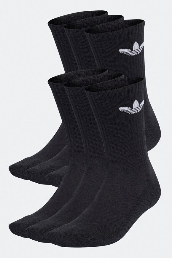 Adidas Originals Trefoil Sechserpack Socken | Black | unisex  | EU40-42 von Adidas Originals