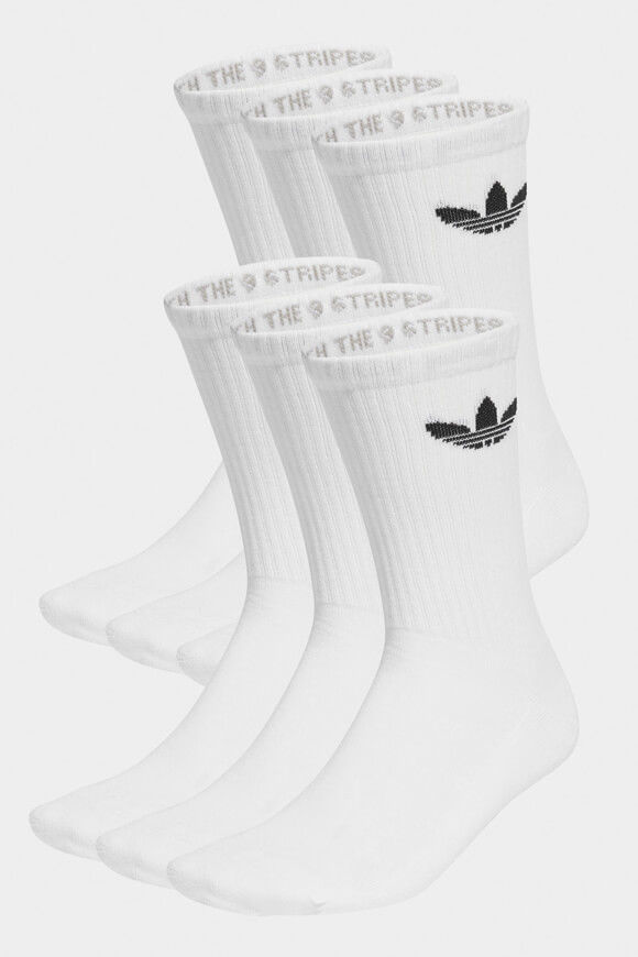 Adidas Originals Trefoil Sechserpack Socken | White | unisex  | EU37-39 von Adidas Originals