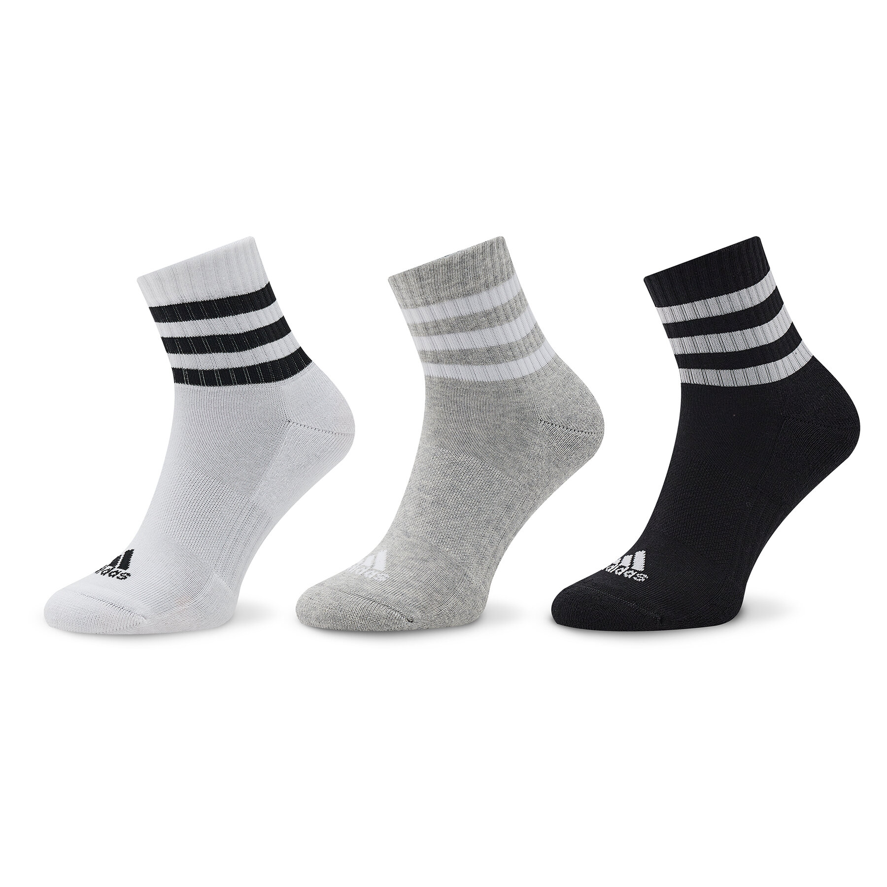 Niedrige Unisex Socken adidas 3-Stripes Cushioned Sportswear Mid-Cut Socks 3 Pairs IC1318 Grau Niedrige Unisex Socken adidas 3-Stripes Cushioned Sportswear Mid-Cut Socks 3 Pairs IC1318 Grau von Adidas