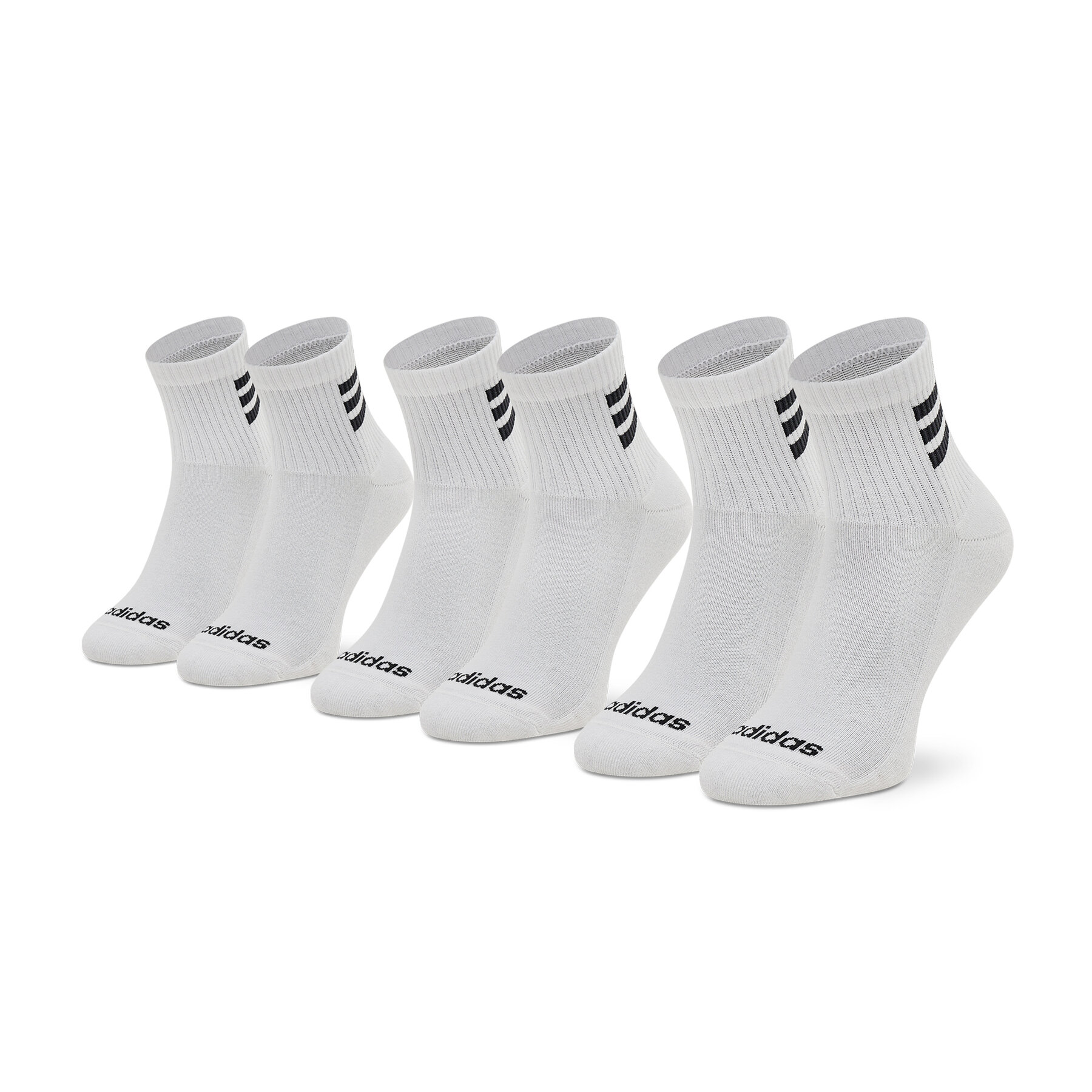 3er-Set hohe Unisex-Socken adidas Hc 3 Stripes Quarter HD2211 Weiß von Adidas