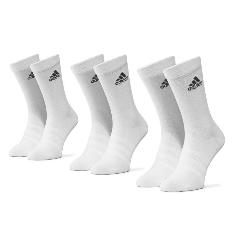 3er-Set hohe Unisex-Socken adidas Light Crew 3Pp DZ9393 Weiß von Adidas