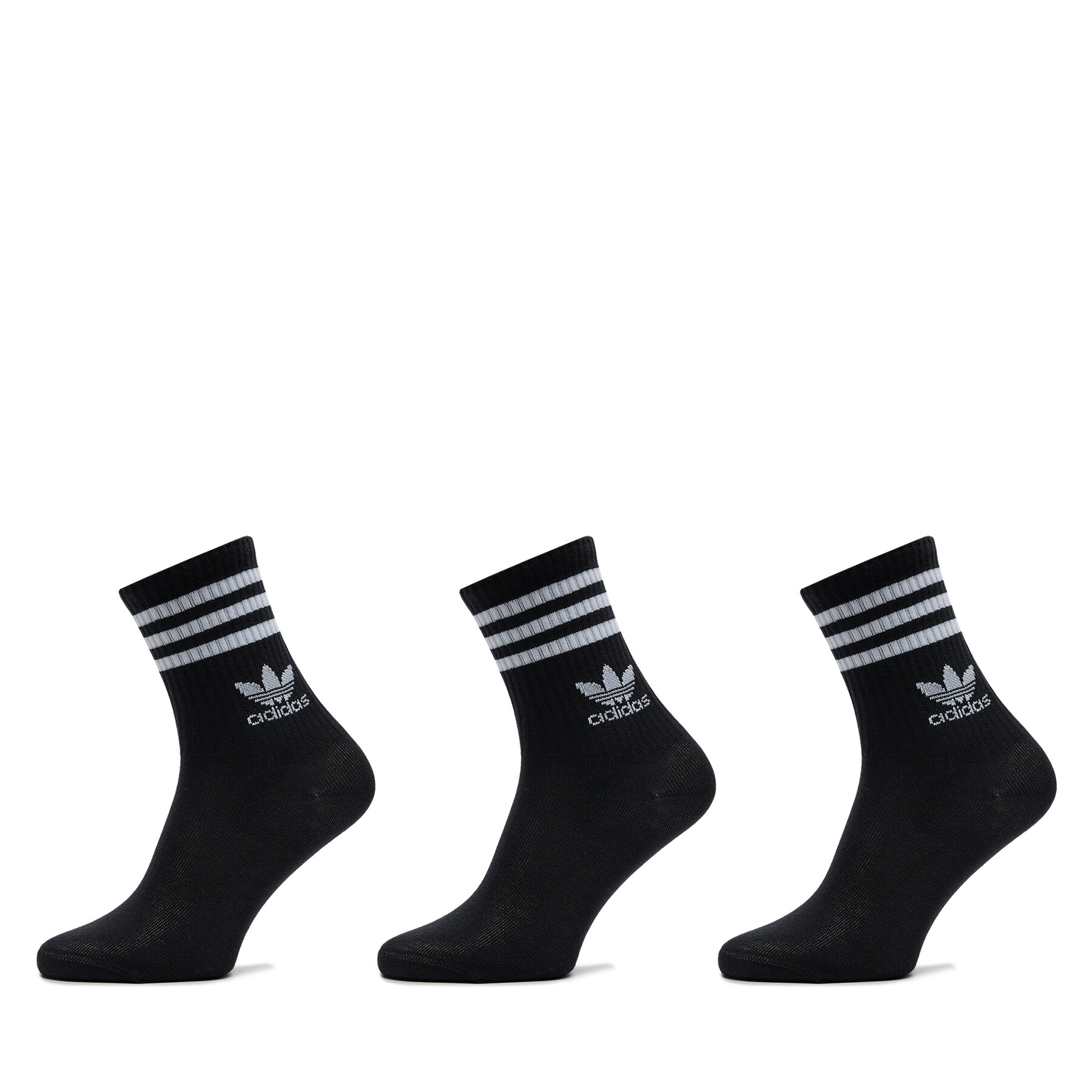 3er-Set hohe Unisex-Socken adidas Mid Cut Crew IL5022 Schwarz von Adidas