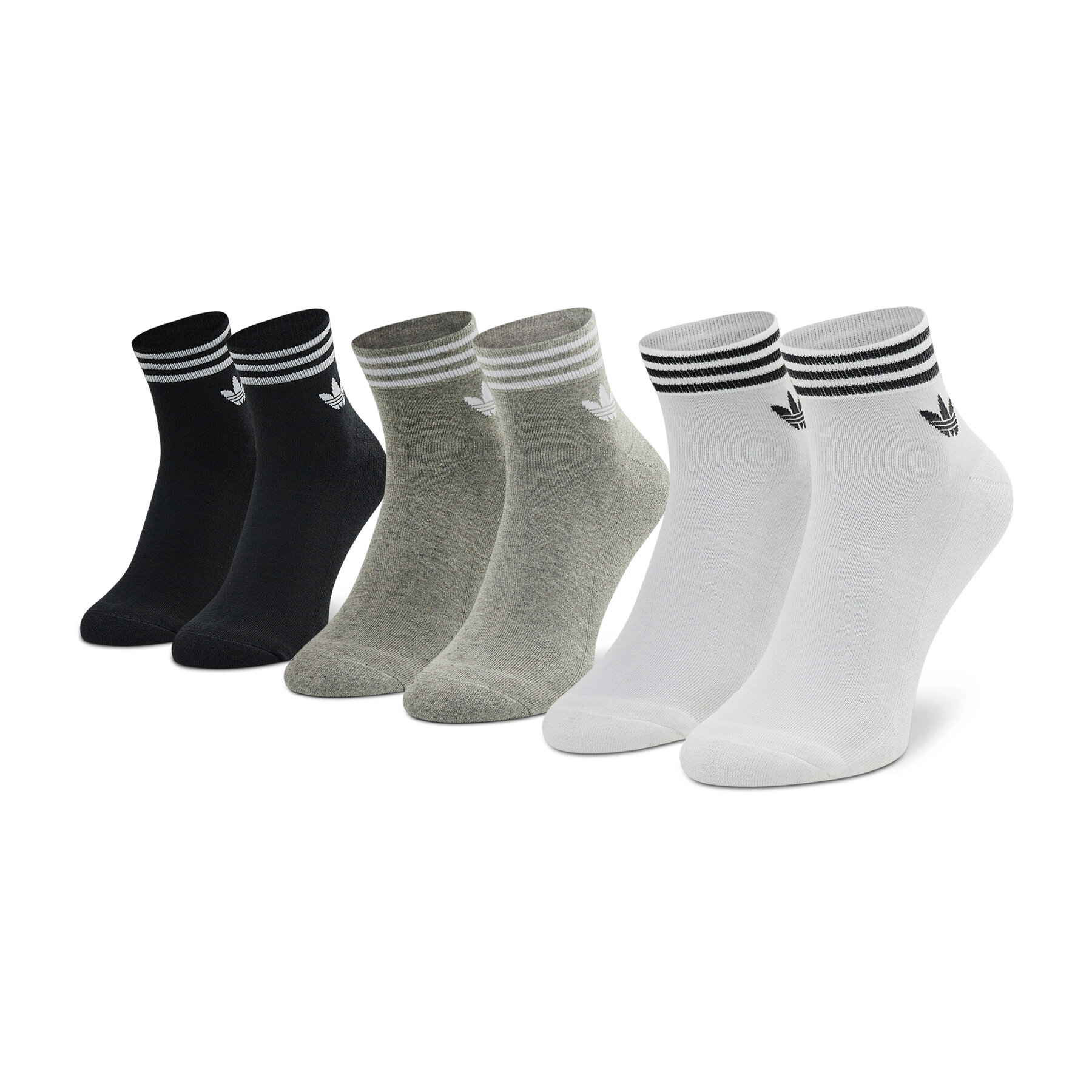 3er-Set niedrige Unisex-Socken adidas Trefoil Ankle HC9550 Grau von Adidas