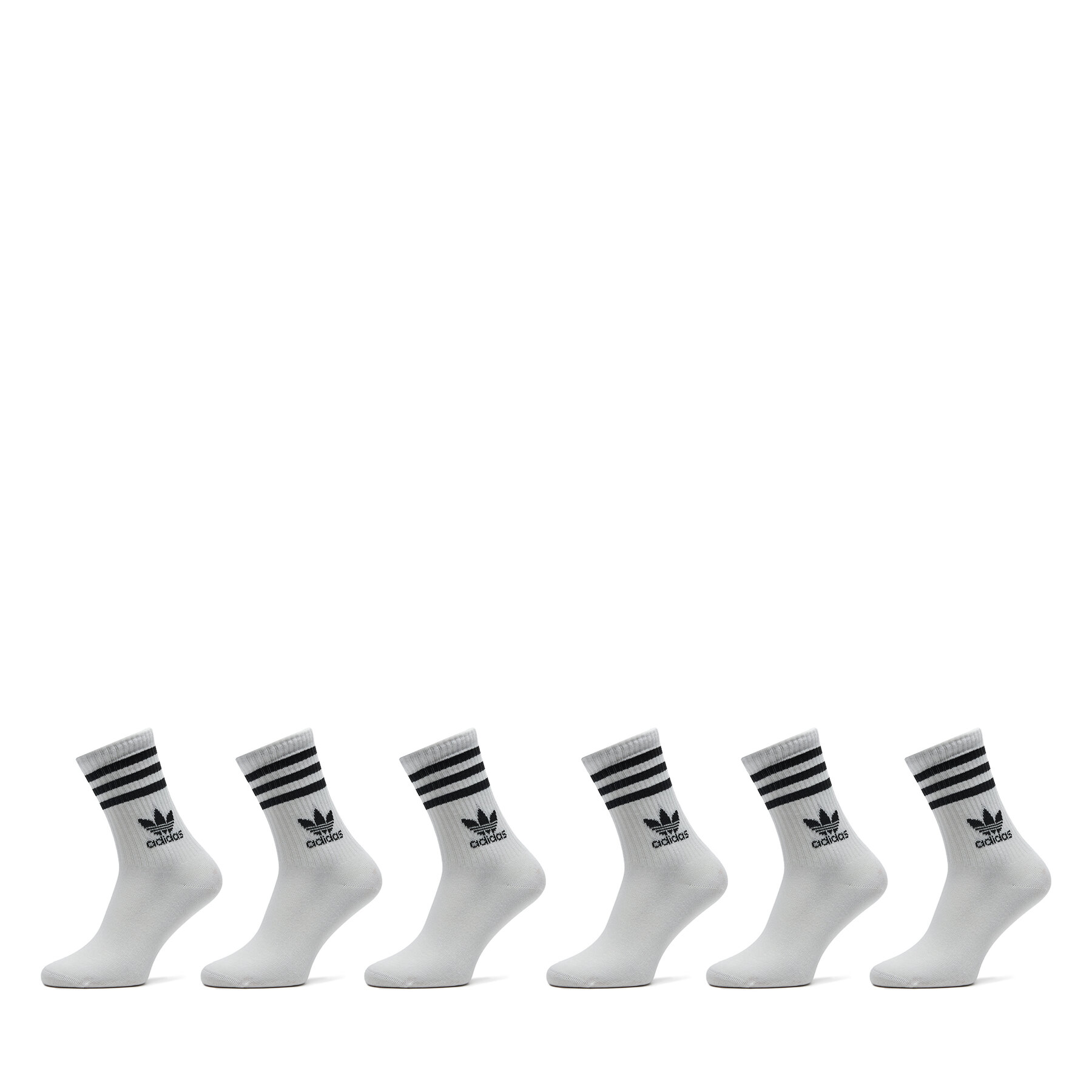 6er-Set hohe Unisex-Socken adidas 3-Stripes JE1828 Weiß von Adidas