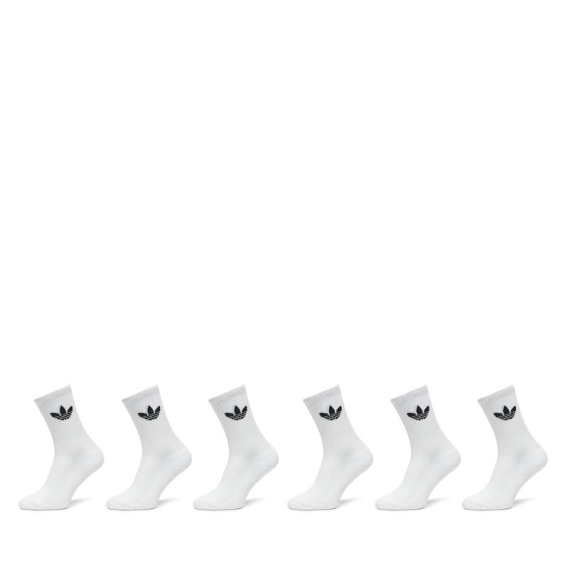 6er-Set hohe Unisex-Socken adidas Trefoil Cushion IJ5619 Weiß von Adidas