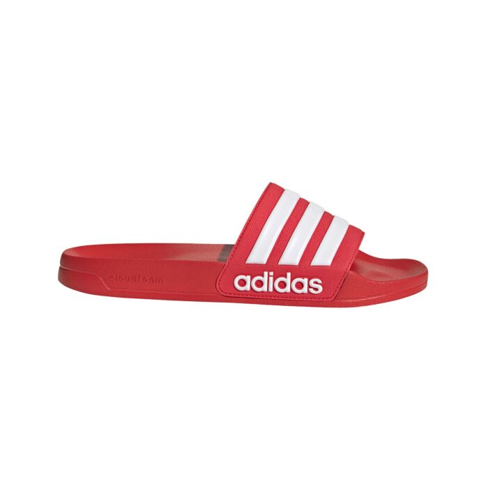 Adidas Adilette Damen und Herren rot-weiss, 45 von Adidas