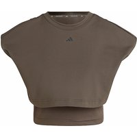 ADIDAS Damen Fitnesstank Power Boxy Crop braun | L von Adidas