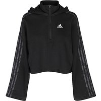 ADIDAS Damen Hoodie Floral Graphics 3-Streifen schwarz | M von Adidas