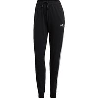 ADIDAS Damen Jogginghose 3-Streifen schwarz | L (kurz) von Adidas