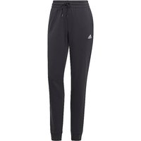 ADIDAS Damen Jogginghose Essentials Linear French Terry Cuffed schwarz | L (kurz) von Adidas