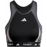 ADIDAS Damen Sport-BH TECHFIT High-Neck Colorblock Medium Support schwarz | L (C/D) von Adidas