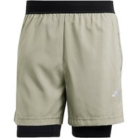 ADIDAS Herren Fitnessshort Gym 2in1 camel | L von Adidas