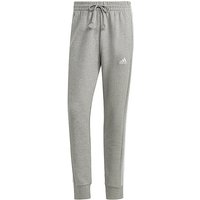 ADIDAS Herren Jogginghose Essentials French Terry Tapered Cuff 3-Streifen grau | L von Adidas