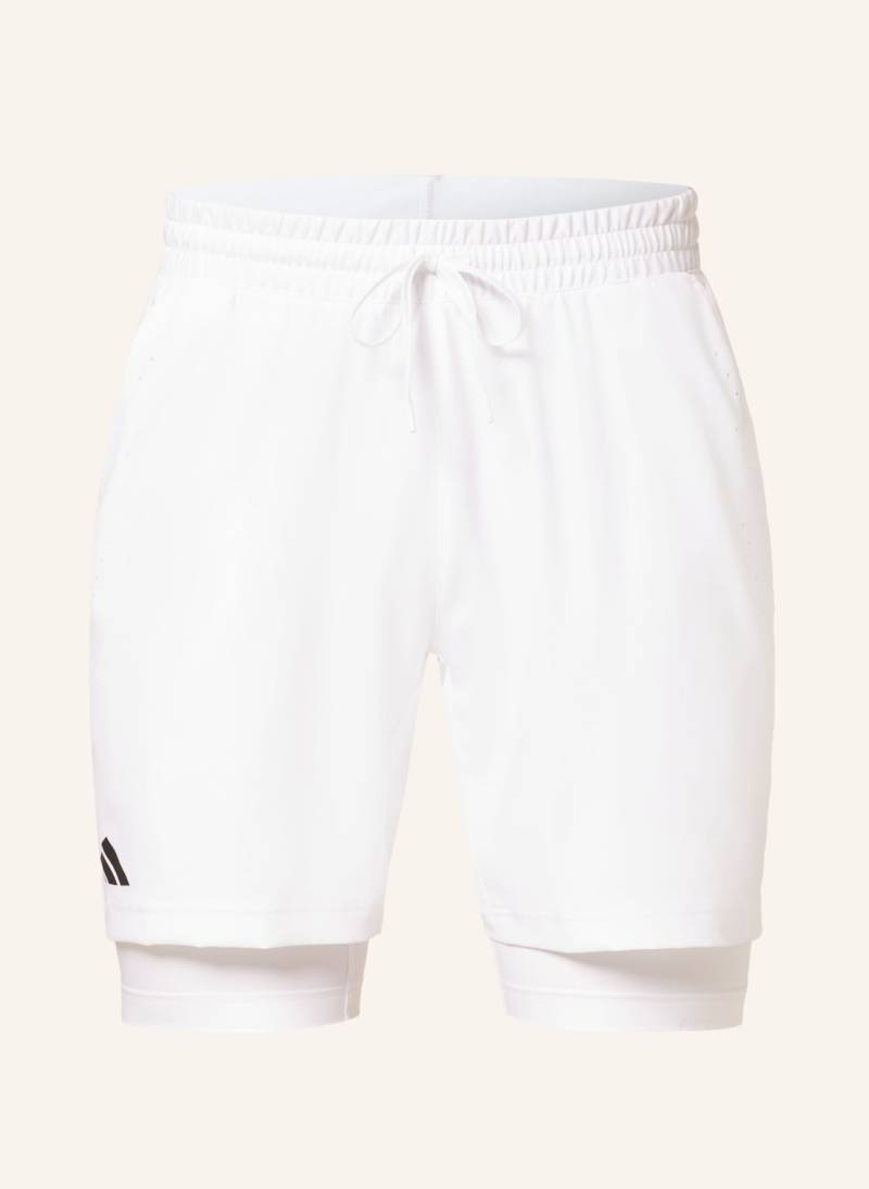 Adidas 2-In-1-Tennisshorts weiss von Adidas