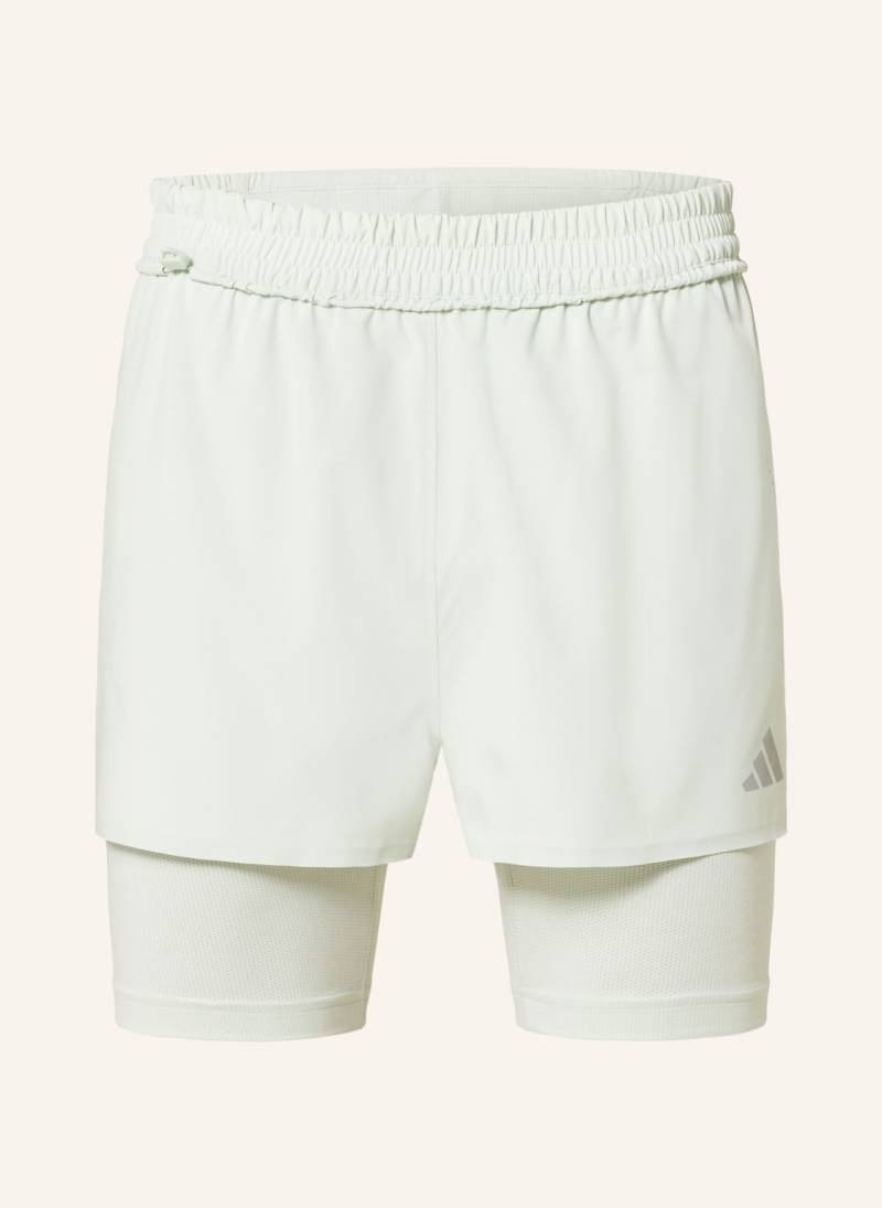 Adidas 2-In-1-Trainingsshorts gruen von Adidas