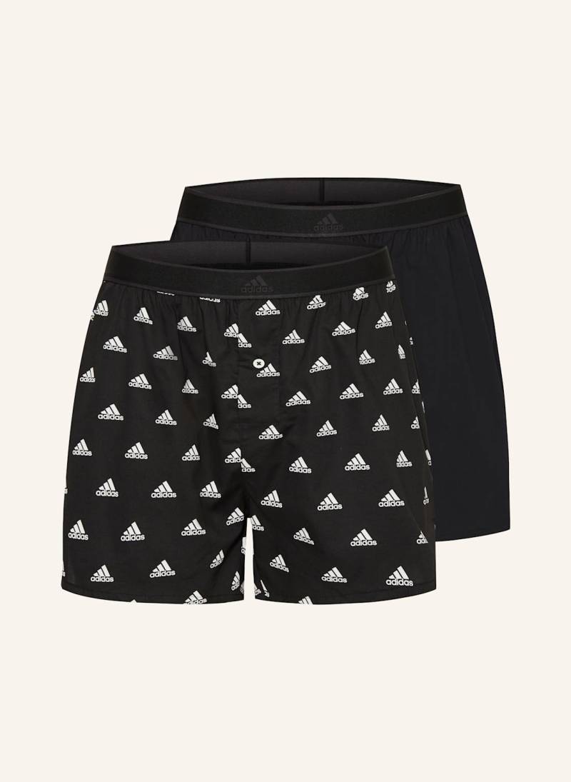 Adidas 2er-Pack Boxershorts schwarz von Adidas